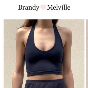 ALEXIS HALTER CROPPED TOP